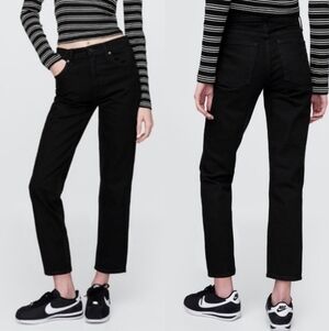 GAP NEW Women's 30/10P Black Cheeky High‎ Rise 90's Y2K Straight Denim Jeans